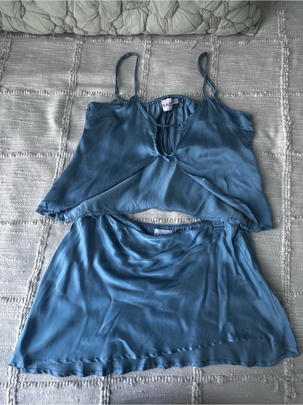 SNDYS Satin Two-Piece Set